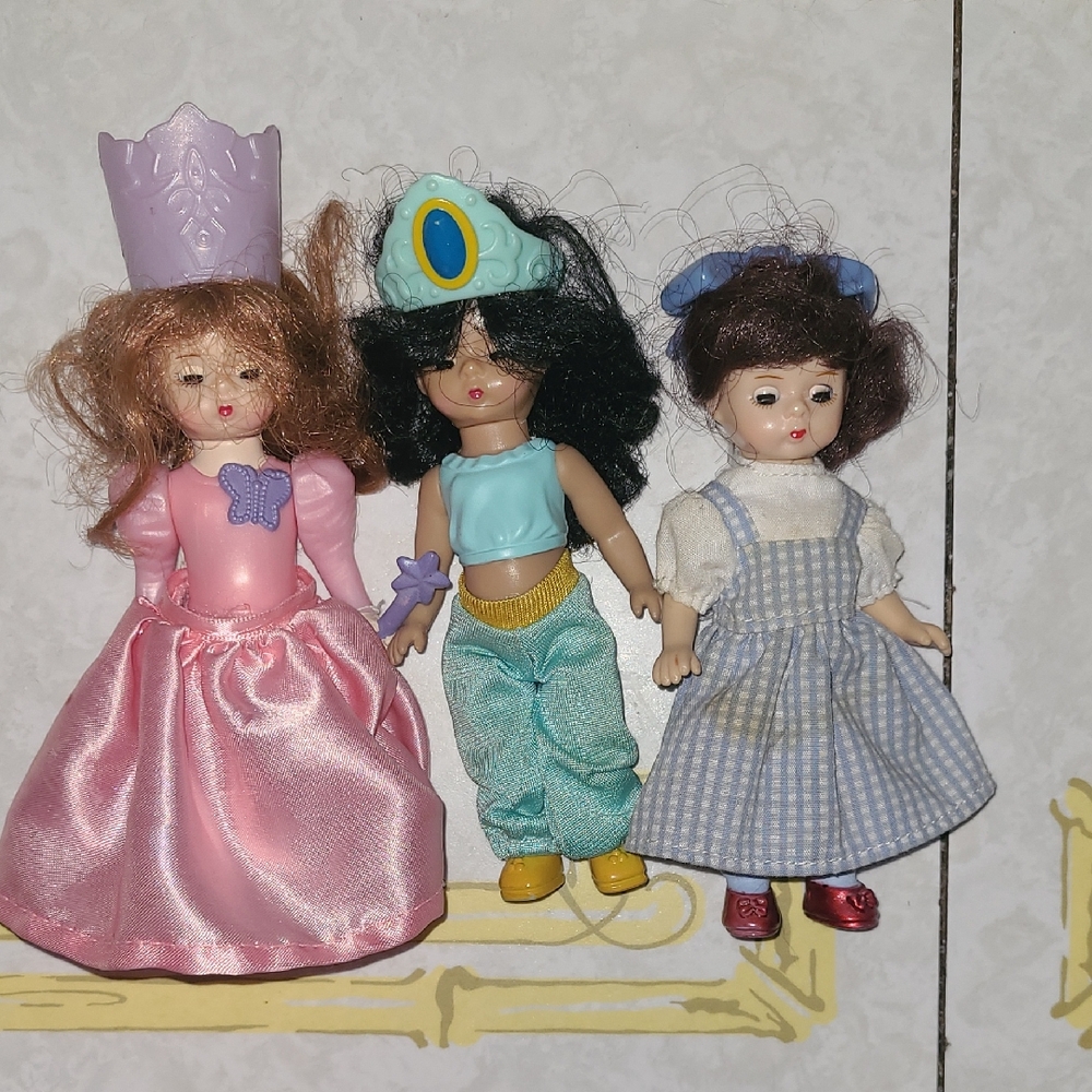 Set of 3 Kids Fashion Dolls - Pink, Teal & Blue